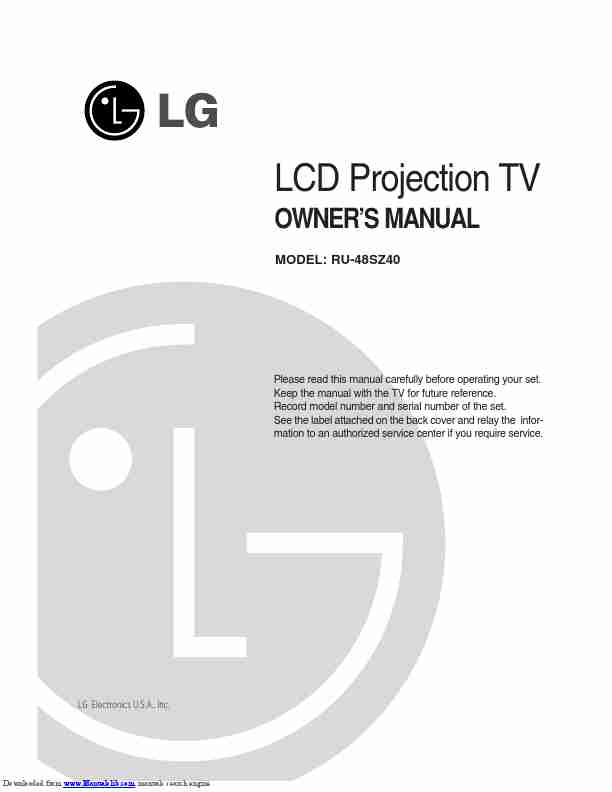 LG Electronics Projection Television RU-48SZ40-page_pdf